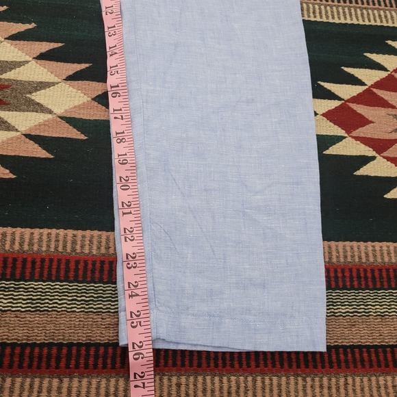 Quince European Linen Tapered Ankle Pants Size XS Light Blue‎ 26" Inseam Pull On - Picture 8 of 8